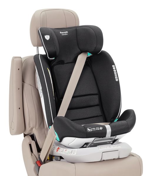 Автокрісло з поворотом та опорною стійкою ISOFIX Revolt CARRELLO на зріст 40-150 см Чорний CRL-15805 Space Black фото