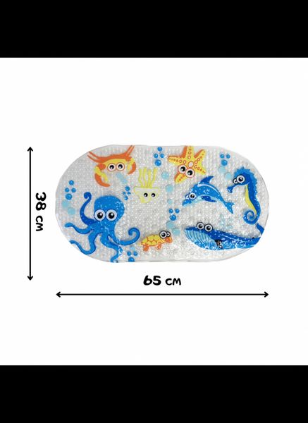 Антиковзаючий безпечний килимок у ванну для дітей "Морський коник" 65х35 см Mumlove Підводний світ 900 фото